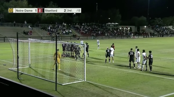 a soccer team celebrates in the middle of a field