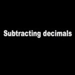 Duane Habecker demonstrates how to subtract decimals